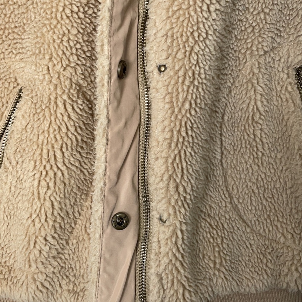 Levi’s Teddy Sherpa Bomber Jacket Camel Size Large - Picture 6 of 12